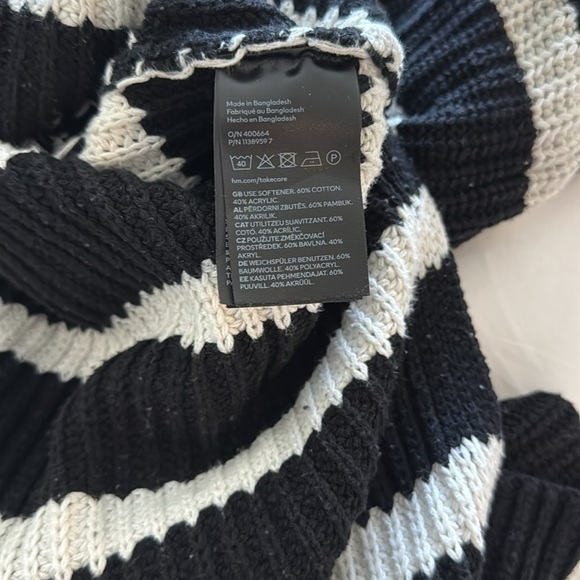 Striped Knit Sweater with Side Slits - Picture 5 of 5